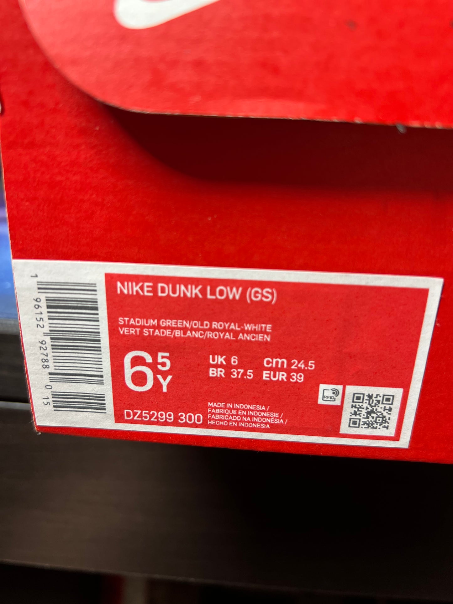 Size 6.5Y - Nike Dunk Low Foam Finger (GS) 2022